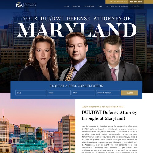 DUI Lawyer Landing Page Design by LarnDesigns