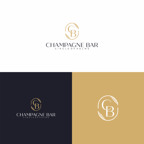 Luxury and modern Champagne Bar logo Design by IMOGRAPH™