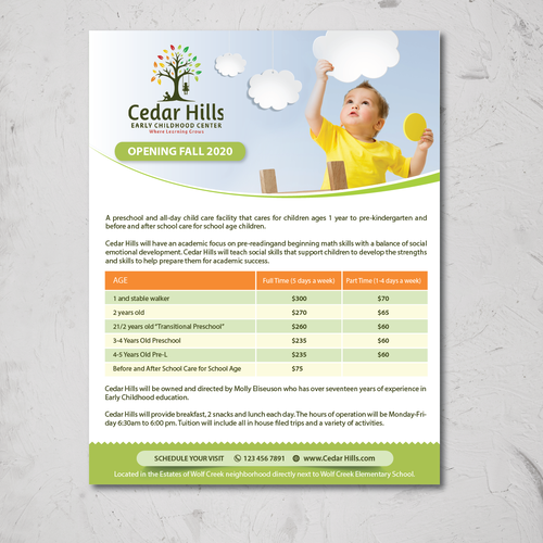 Preschool Flyer Design von Alex986