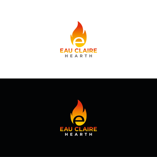 Updated, Warm, Clean brand logo for our Fireplace and Stove collection. Design by logo_designbd