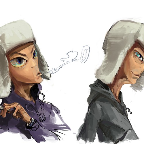 Alien main character design for a movie Design by miridi