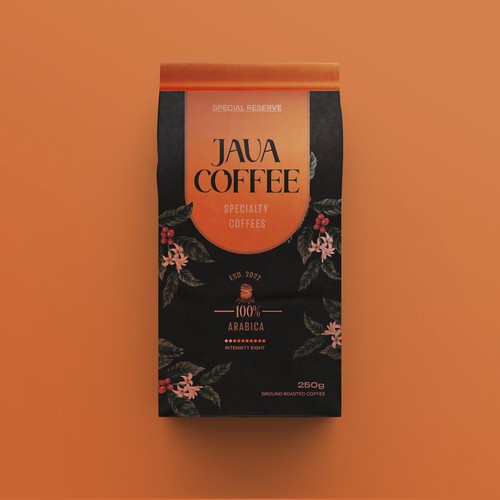 Coffee Drinkers delight. Coffee packaging that makes you want to buy the product Design by nowgrid