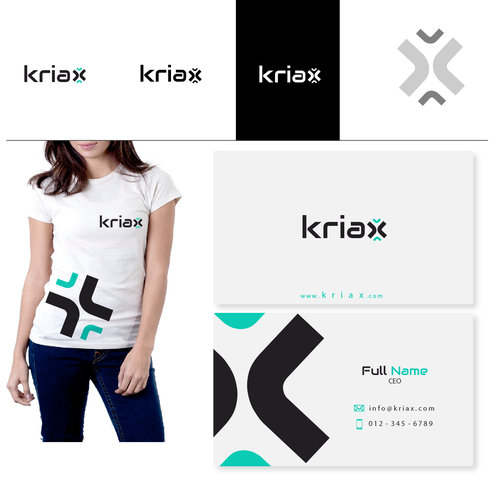 Create logo and business cards for Kriax Diseño de Alina7