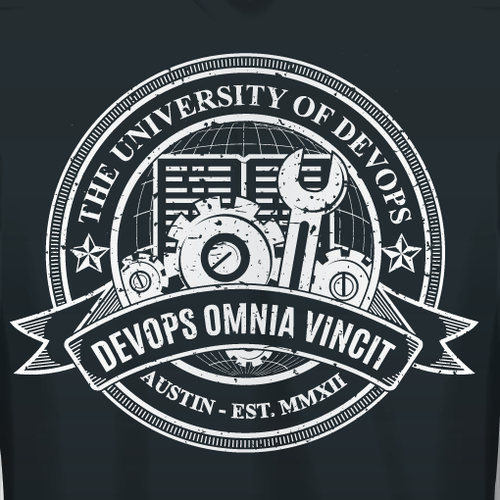 University themed shirt for DevOps Days Austin Réalisé par Henrylim