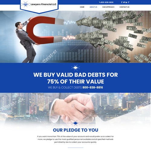 Debt Collection Website Design by Creative GS