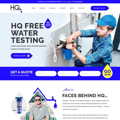 Website for Water Treatment Website Design von ♾️e2infinity♾️