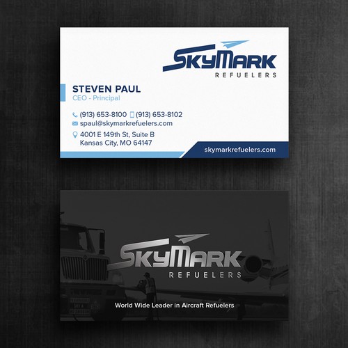 Need business card redesign for Aircraft Truck Fueling company Design by Felix SH
