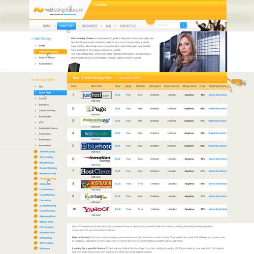 Redesign WebHostingChoice.com Design by kkorzeniowski