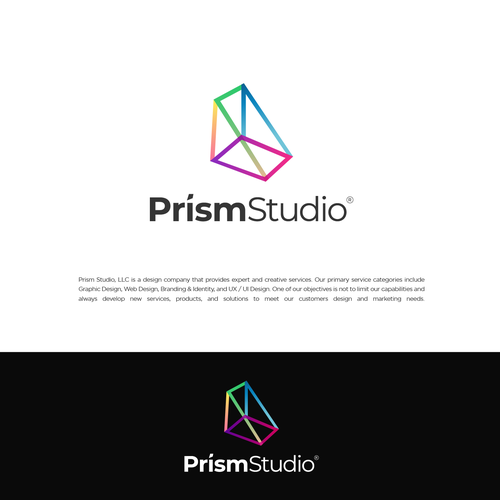 NEW creative logo design for Prism Studio Design by workhard_design