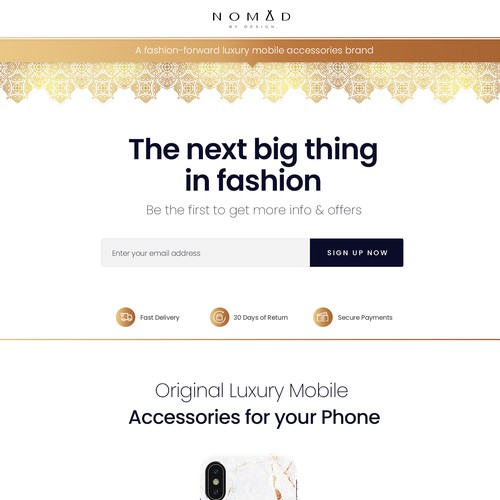 Landing page design contest entry by Neef