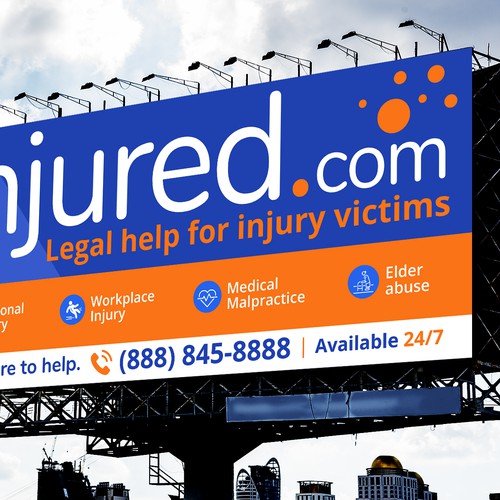 Injured.com Billboard Poster Design Design by GrApHiC cReAtIoN™