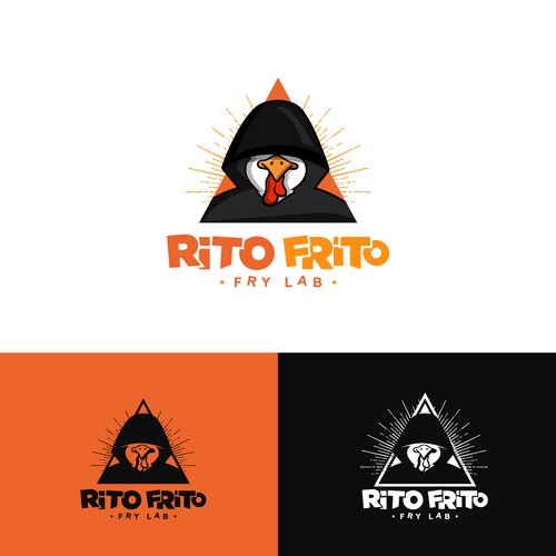 Fried Chicken Restaurant Logo RITO FRITO Design by CU4TRO ™