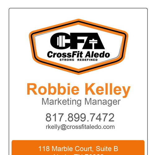 CrossFit Aledo needs new business cards! Guaranteed Contest  Ontwerp door gelar