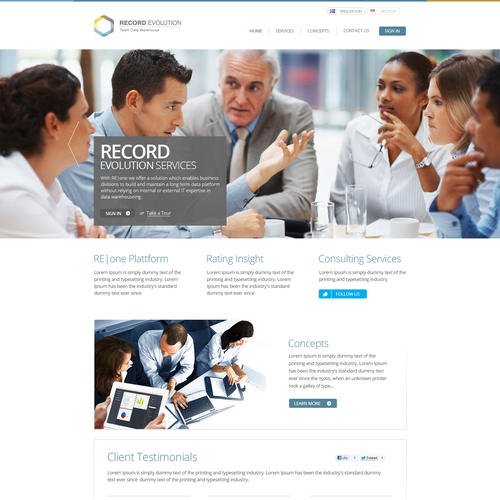 Web page design contest entry by Spillo (Luigi Burrelli)