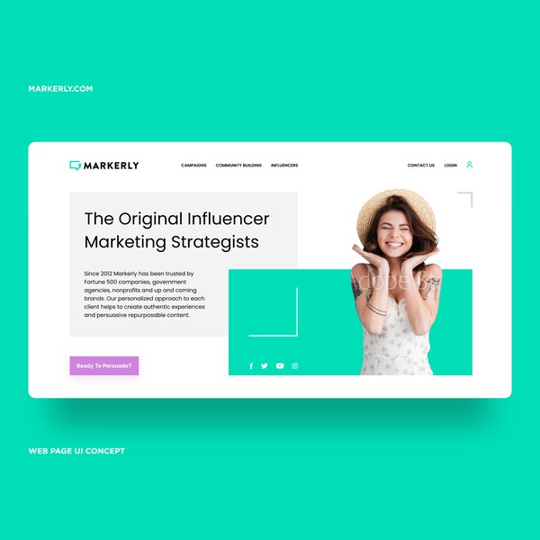 Influencer Marketing Company Site UI