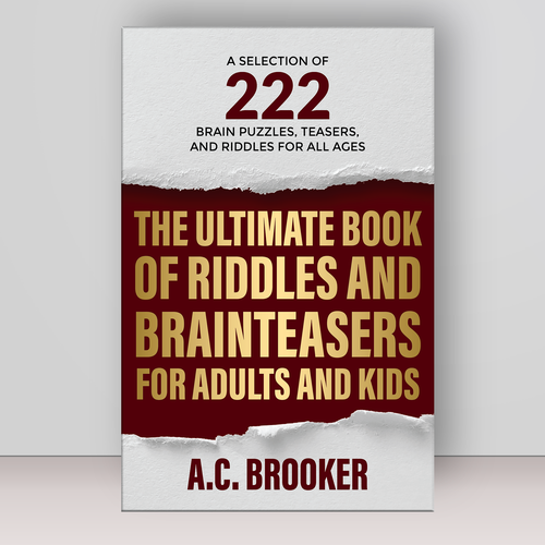Design an eye catching cover for a book on riddles and brain teasers for adults Design by Bovan
