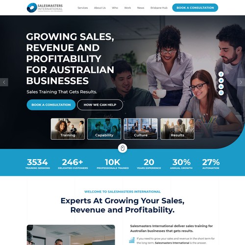 Create an engaging website for a world leading sales consulting company Réalisé par Jasmin_A