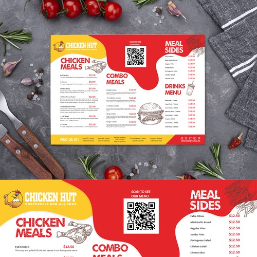 We need a menu that captures the eye and drives conversion. Design by Margarita.K.