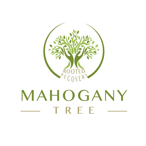 Mahogany Tree, Rooted Recovery.  Grow into new life! Design by TaSereda