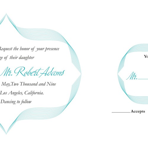Design di Letterpress Wedding Invitations di AKS 27 NOV
