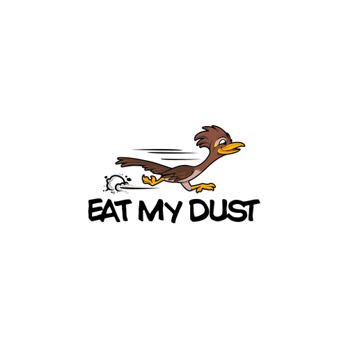 Running is Funning! Eat My Dust, a brand promoting the joy of running Design by pitulastman