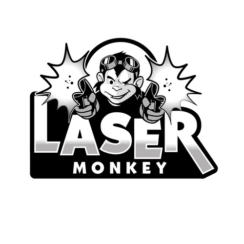 Design di CARTOON MONKEY with LASER di fullpoint