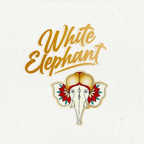 VectorilaさんのWhite Elephant Logoデザイン