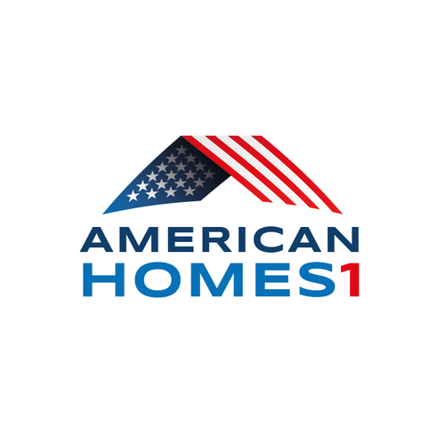 Design a powerful logo for real estate with American flag. Design por Gabriel @baraestudio