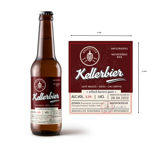 Microbrauerei: Bierflasche sucht Etikettendesign Design by Krasi Miletieva