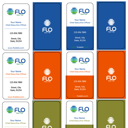 Business card design for Flo Data and GIS Diseño de Luisgorg