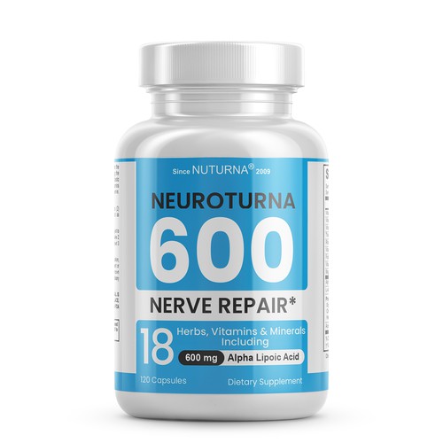 Designs | Supplement Label for NEUROTURNA | Product packaging contest