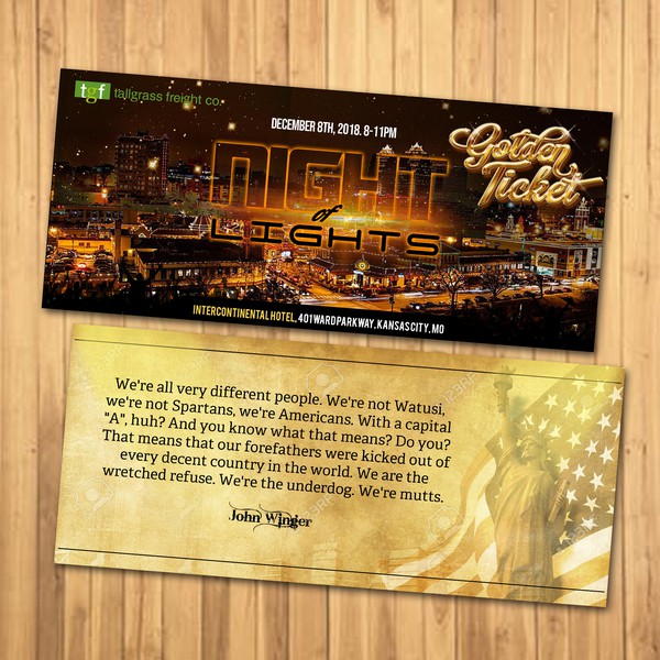 Design by Fedhu™ titled "Ticket for Night of Light"