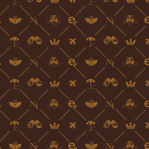louis vuitton style pattern for bag liner.