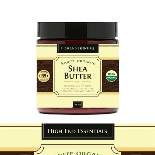 Create an Eye Catching "Organic Shea Butter label" that will draw