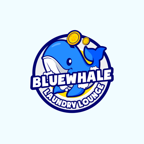 Unleash Your Creativity, Logo Design for "Blue Whale Laundry Lounge" Design by asmui11