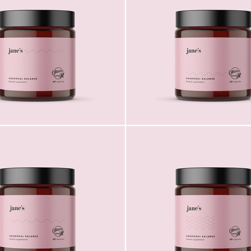 Minimal supplement label design Design by VERYGUT DESIGN