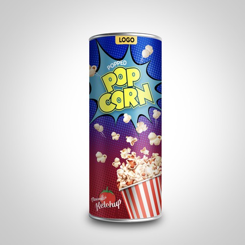 Premium Quality Popped Pop Corn Packaging Design réalisé par sougatacreative