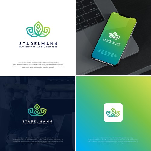 Design vincitore del contest "flower wholesaler in need of a new logo"