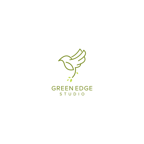 Design a nature-focused logo for Green Edge Studio, a sustainable landscape design start-up. Design by [L]-Design™