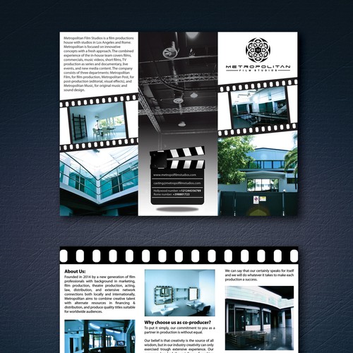 Metropolitan Film Studios Brochure Brochure contest