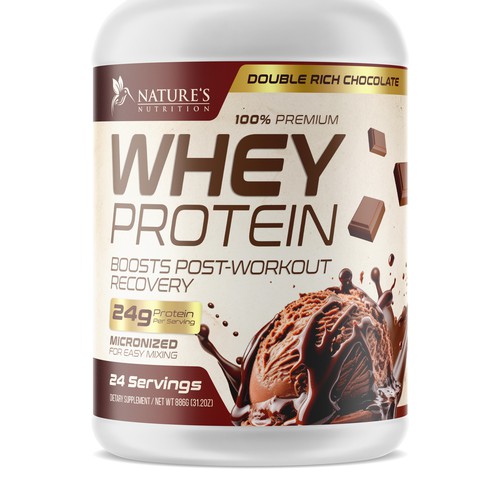 Diseño de Tasty Whey Protein Chocolate Design Needed for Nature's Nutrition de UnderTheSea™