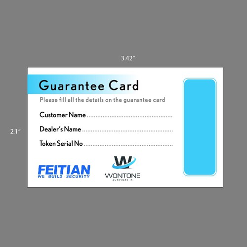 Key chain and guarantee card design | Other clothing or