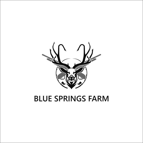 Logo for our Der hunting and bass fishing recreational farm Design by Fika Aniq