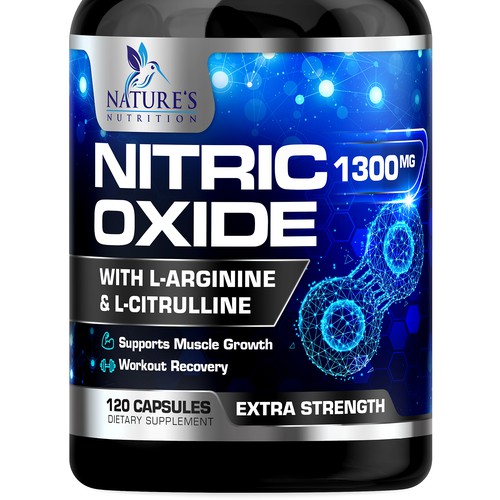 Nitric Oxide label design needed for Nature's Nutrition Réalisé par rembrandtjurin