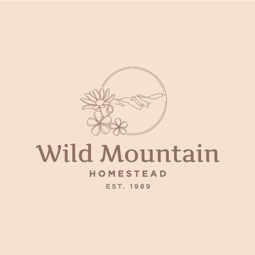 Artistic modern logo needed for a mountain-top flower farm. Réalisé par BIMALIZER