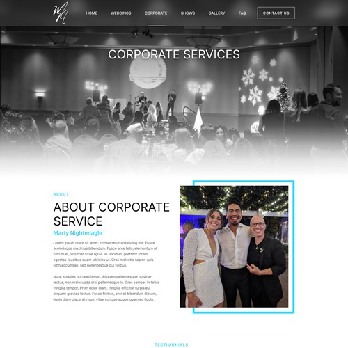 Dynamic DJ & Musician needs a website for weddings & corporate entertainment Design by FuturisticBug