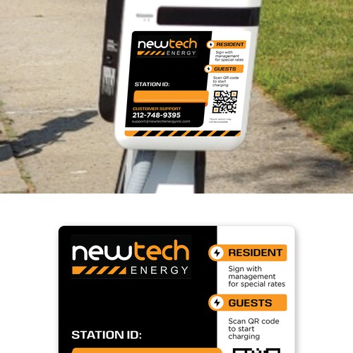 EV charging station label Design by Dzhafir