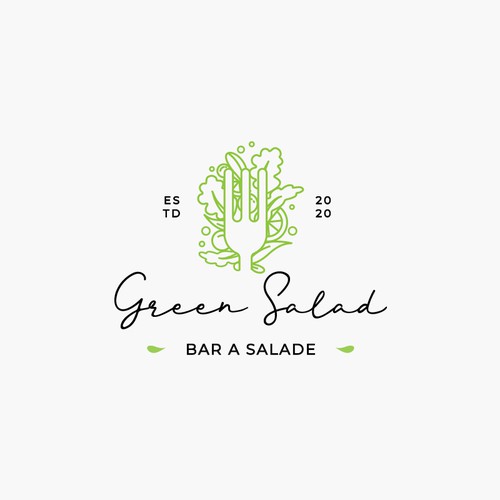 GREEN SALAD need his logo Design by Khowla_Art