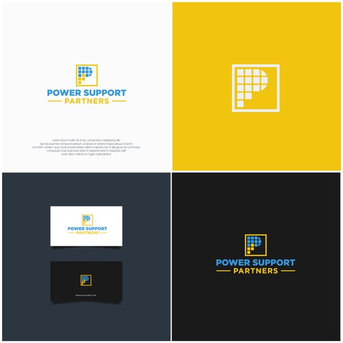 Home Generator Company Logo Design - Power Support Partners Design by WanExpert™