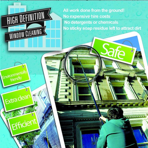 postcard or flyer for High Definition Window Cleaning Réalisé par Johnny White